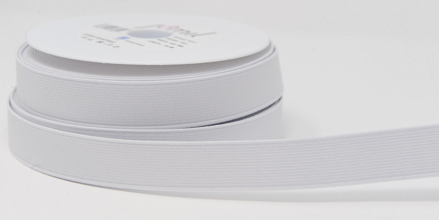 25mm Elastic White 